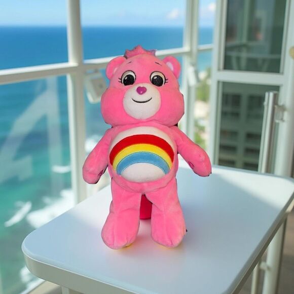 Basic Fun Care Bears Cheer Bear Pink Plush Stuffed Animal 8” - Picture 1 of 6